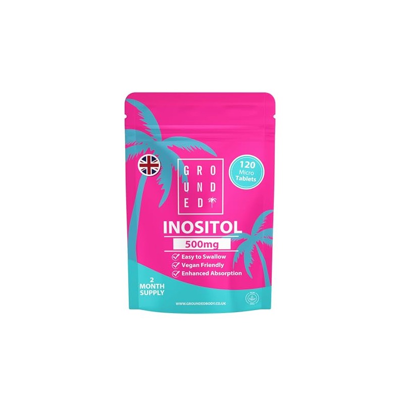 Grounded Inositol 500mg | 120 Micro Tablets | Pure Myo-Inositol