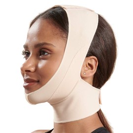 Marena Unisex Recovery Compression Chin Strap with Mid-Neck Coverage for Post-Op Mask