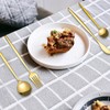 24Pcs Stainless Steel Dinnerware Set Kitchen Cutlery Set Knife Fork