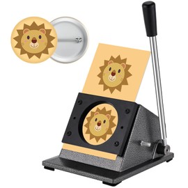 Saladulce 3inch Button Paper Cutter Graphics Punch Cutter Manual Button Making Cutter for 3" Buttons, 3.386" Circle Paper Punch Cutter