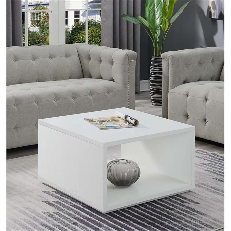 Convenience Concepts Northfield Admiral Square Coffee Table, White
