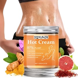 Crema Reductora, Crema Caliente 100% Natural, Hipoalergénico, Grasa Corporal Masaje Gel, Compatible con Anti Celulitis, Redefine Silueta, Potente Adelgazante, para Muslos, Abdomen, Brazos y Glúteos