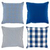 DII Pillow Cover Gingham/Check Kitchen & Home Décor, 18x18, Navy