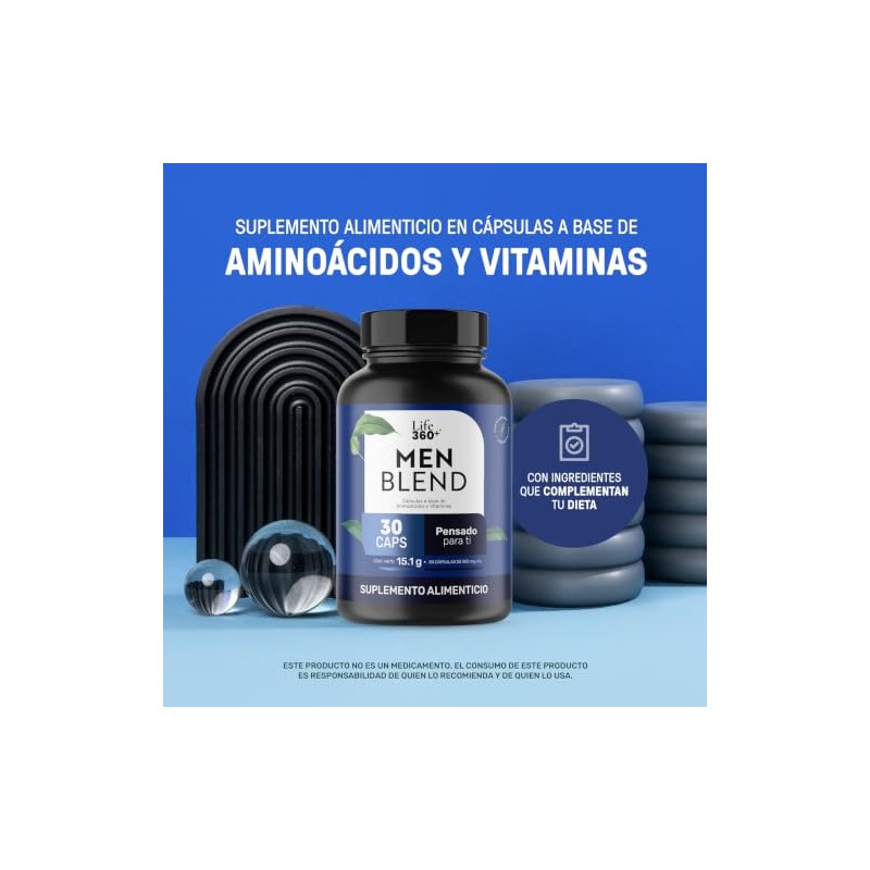 LIFE 360+ Men Blend Multivitamínico para Hombre con Creatina |