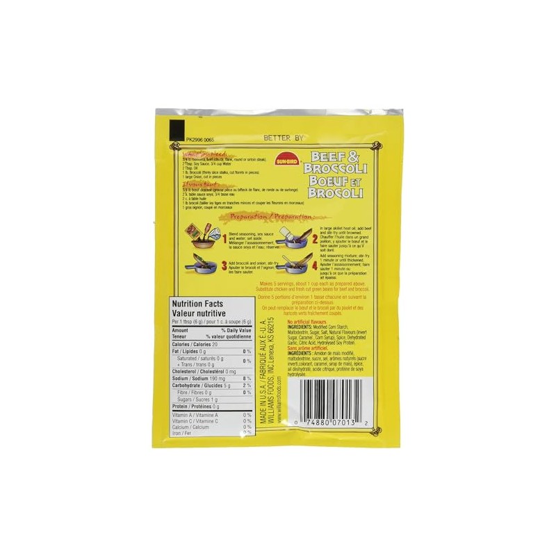 SUNBIRD MIX SSNNG BEEF BROC, 1 OZ