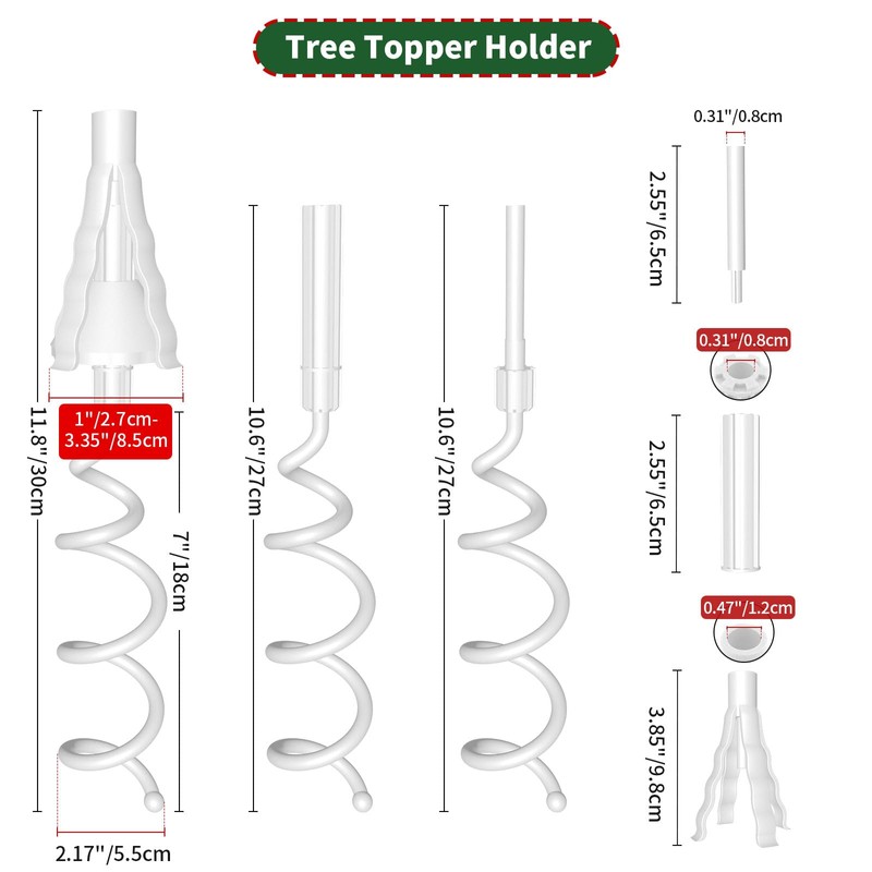 Christmas Tree Topper Holder - Twist On Universal Stabilizer with