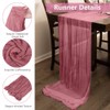 AUAUY 2 Pack Cheesecloth Table Runner, 90x300cm Boho Gauze Fabric