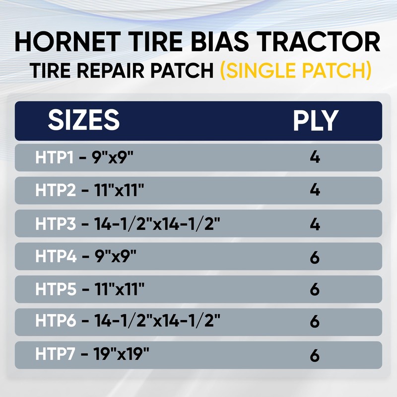 Hornet Tire Bias Tractor Tire Repair Patch HTP1 - Single