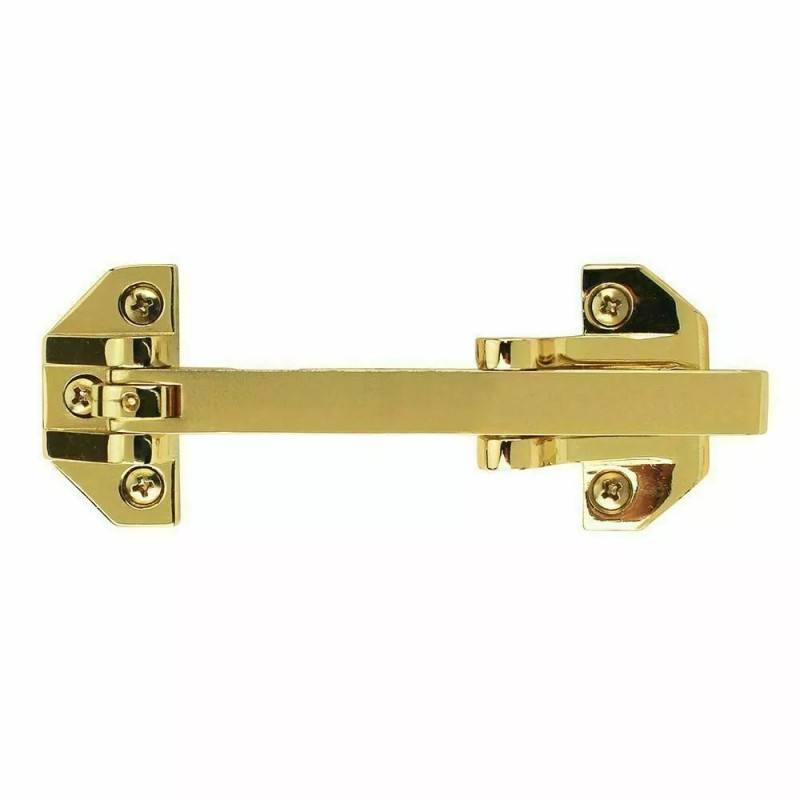 Defiant Door Security Guard Lock Bright Brass Heavy-Duty Defiant Home