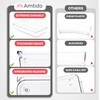 Amtido 4 Pack Drawer Organisers - Sturdy Clear Plastic -