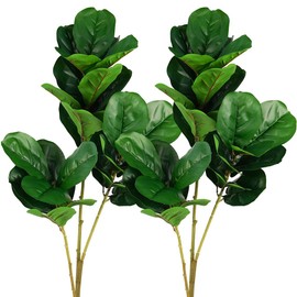 Melorca&Guilla Artificial Tree,42" Fiddle Leaf Fig Tree Artificial Ficus Lyrata Fake Tree Without Pot,Faux Fiddle Leaf Fig Trees for Shop Garden Office Home Décor