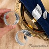 Framendino, Silver Leaf Napkin Rings Set of 6 Metal Holder