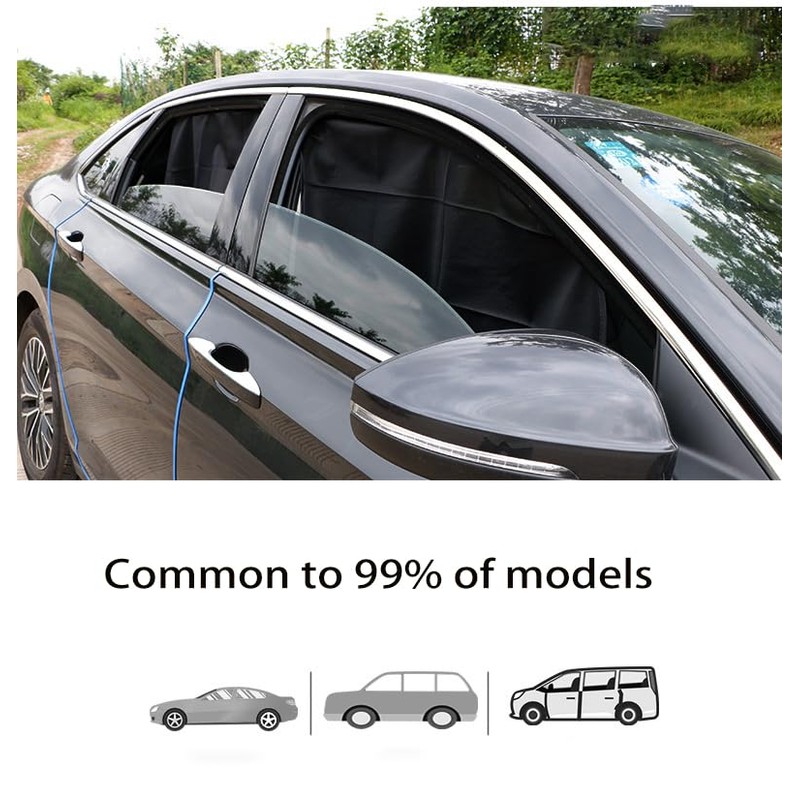 Car Window Sun Shade for Front Side Window, 2PCS Mesh