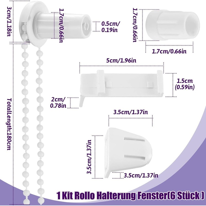 Lunriwis Roller Shutter Bracket Window, 17mm Double Roller Shutter Clip