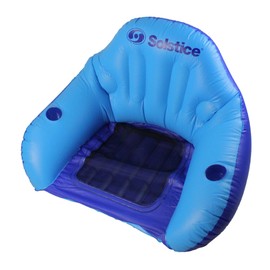67" Blue Inflatable Convertible Swimming Pool Floating Lounger with Mesh Seat