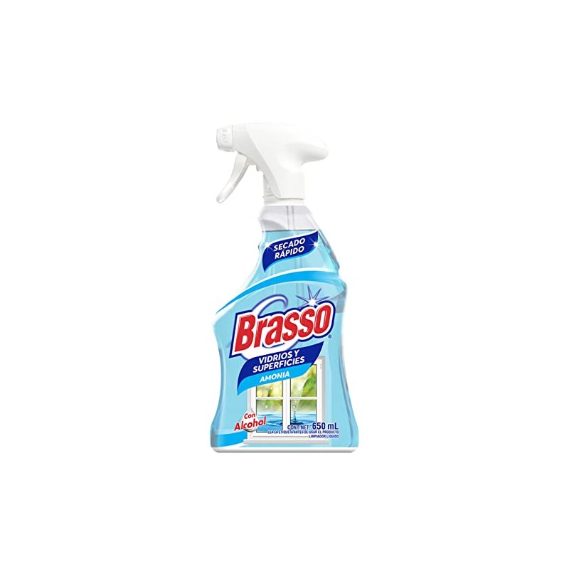 Brasso® Vidrios y Superficies Amonia con atomizador, 650mL