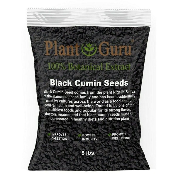 Black Cumin Seeds 5 lbs. Bulk Whole NIGELLA SATIVA Kalonji Herb Comino Negro