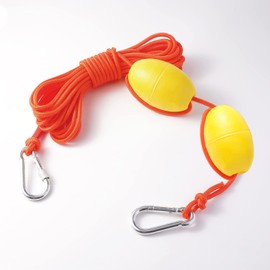 Mcktbry 32ft Marine Rope Tow Line, Buoy Ball Float Leash & Stainless Steel Hook for Fishing Drift Anchors System Drift Anchor Rope-Kayaking Drift Anchor Kayak Throw Line with EVA Buoy Steel Clip