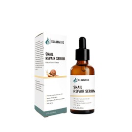 Glammius Snail Mucin Serum with snail filtrate, retinol and castor oil. For dull skin, damaged skin, wrinkles, with facelift effects and correct discoloration