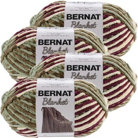 Bernat Plum Fields, Blanket Big Ball Yarn, Multipack of 4, 4 Pack