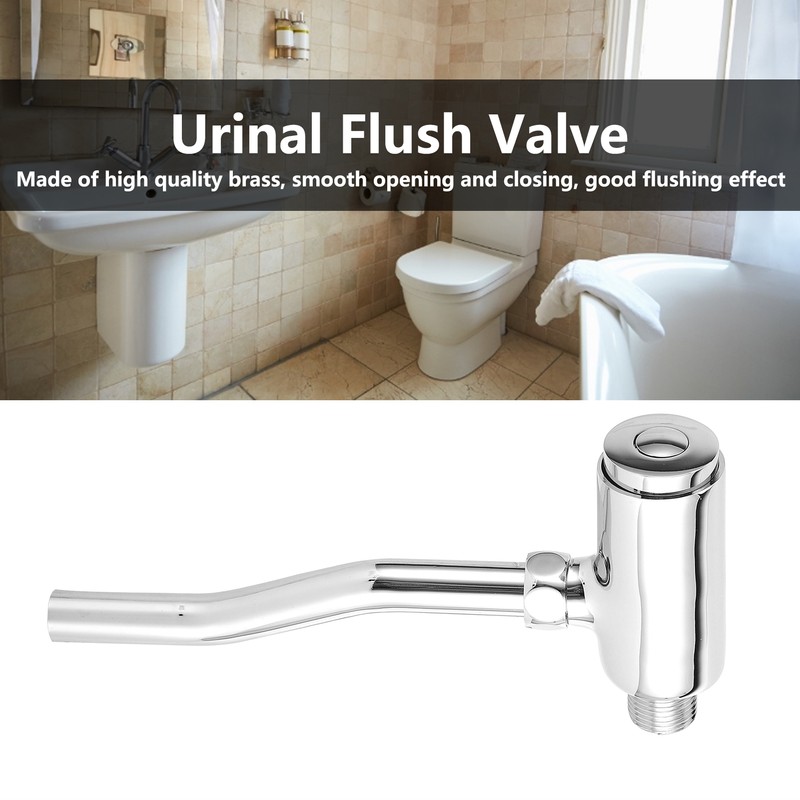 Hand Pressing Urinal Flush Valve Brass Delay Self Closing Bathroom