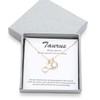 TGOLM 14k Gold Plated Taurus Sign April Birthstone Clear Crystal