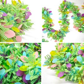 10 m Garland Easter, Easter Decoration Garlands Artificial Hanging Flower Wreath Garland with Confetti Easter Gifts for Holidays Spring Wedding Baby Shower Birthday Wall Home Table Window Door Tree