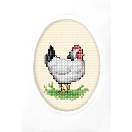 Orchidea Complete counted cross stitch kit - greetings card "Hen" 6312