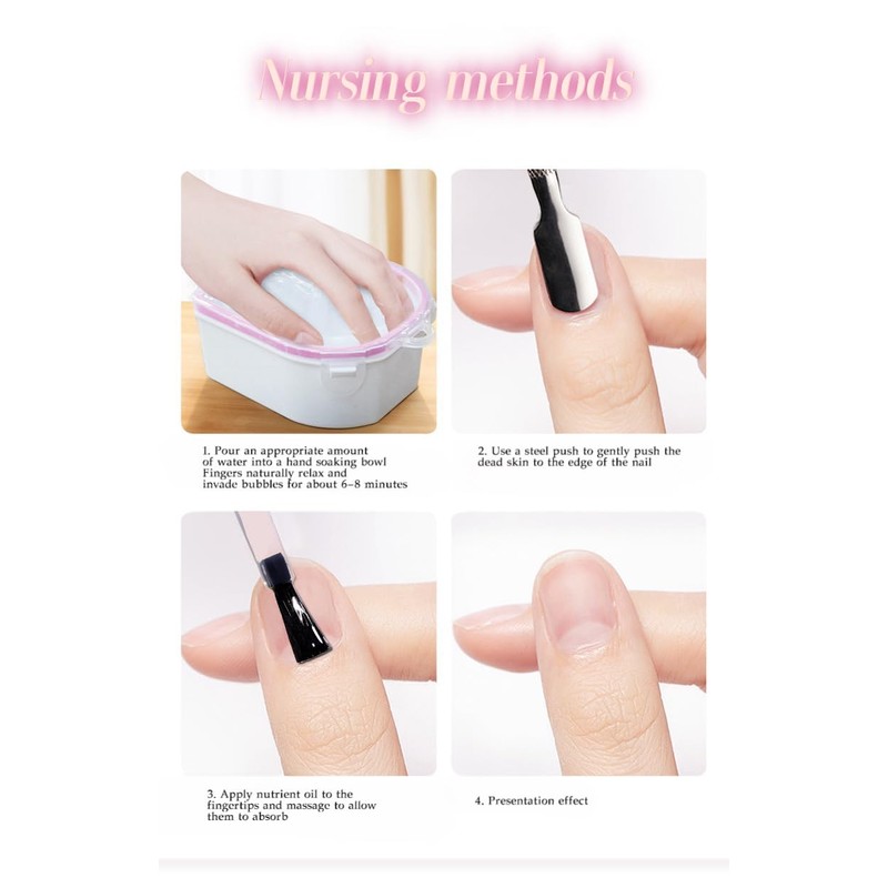 LIDOUK 2 Pieces Nail Soaking Bowl Nail Art Hand Soak