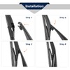X AUTOHAUX Car Rear Windshield Wiper Blade Arm Set 200mm