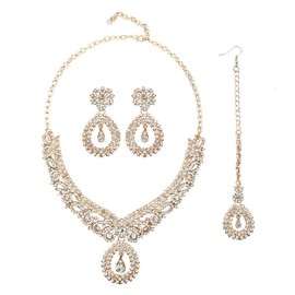 MAIGO Indian Jewellery Set - Indian Jewellery, Indian Jewellery Set Gold, Indian Head Jewellery, Women's Jewellery Sets, Indian Necklace, Jewellery Set, Gold Jewellery Set, Bridal Jewellery Set