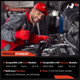 A-Premium Fuel Injectors Set of 6 Compatible with Ford Taurus & Mercury Sable, 2002-2003, 3.0L, Replace# 2F1Z9F593AA, 2F1Z9F593AB