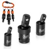 1/4”,3/8”,1/2” Impact Swivel Socket Set,with Socket Holder Keychains