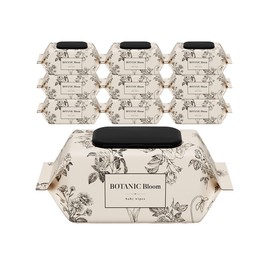 Botanic Bloom Embossing Thick Large Capacity Wet Tissues 100 Sheets 10 Packs / 보타닉블룸 엠보싱 도톰한 대용량 물티슈 100매 10팩