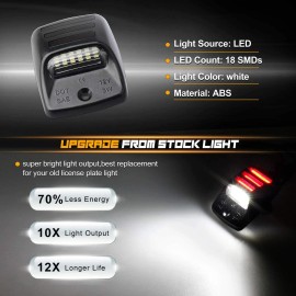 Unbranded RED OLED TUBE Rear LED License Plate Light Kits 6000K For Toyota Tacoma Tundra