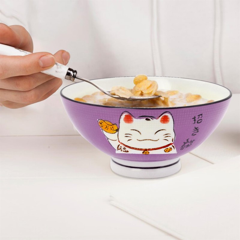 Fengshuibringluck 2PCS Cereal Bowls Soup Bowl Set 5.9'' Ramen Bowls