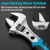 DURATECH 8 Inch Adjustable Wrench, 3-in-1 Spanner with Box End/Hex