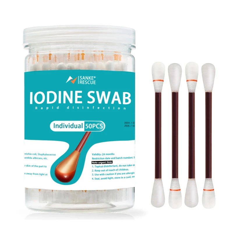 Iodophor Cotton Swabs for First Aid Kits – Individually Wrapped