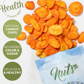 NUTS U.S. - Carrot Chips | Sea-Salted | No Color Added and No Sugar Added | Natural | Delicious And Healthy | Bulk Chips!!! (Carrot Chips, 2.5 LBS)