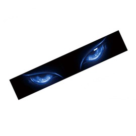 Cat Eye Car Window Sticker, 51.81" x 7.87" Creative Sun Visor Decor Decal, Waterproof Self-Adhesive Windshield Ornament Sticker for Vehicle Front & Rear Glass (Blue)
