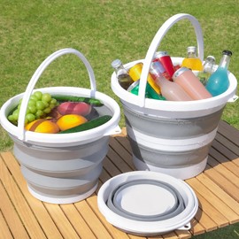DrivePro Collapsible Water Bucket Camping – Portable Foldable Water Carrier with Sturdy Handle