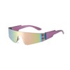 Azoxus Trendy Rimless Wrap Around Sunglasses Women Men Cyberpunk Y2k