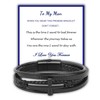MILAKOO Black Cross Bracelet Gift for Man Punk Retro Clasp