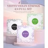 Viotti Violin Strings 4/4 Full Set | Medium Tension Synthetic-Core