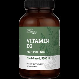 Vegan Vitamin D3 5000 IU Capsules - 120 Capsules (4-Month Supply)