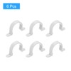 sourcing map 6Pcs PVC Pipe Straps, 50mm(2") Plastic Conduit Strap