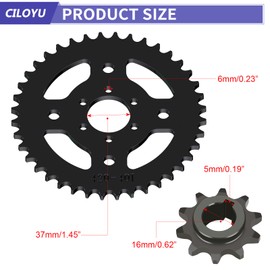CILOYU High Speed Mini Bike 420 Sprocket 40T 6 Hole 37mm Bore Replacement for Coleman CT100U CC100X RB100 Monster Mega Moto MMB80 105 Baja Doodle Bug DB30 Motovox MBX10 Mini Bike Accessories Parts