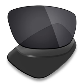 Mryok 4 Pair Polarized Replacement Lenses for Costa Del Mar Luke Sunglass - Stealth Black/Fire Red/Ice Blue/Silver Titanium