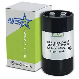 Motor Start Capacitor 161-193 MFD uF 125VAC US Style Round for Single Phase Motor