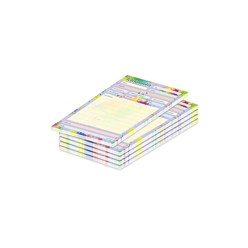 PRICARO 5 x A5 Splash Telephone Notepad